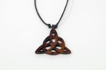 Keltische Triquetra Halskette mit Lederband