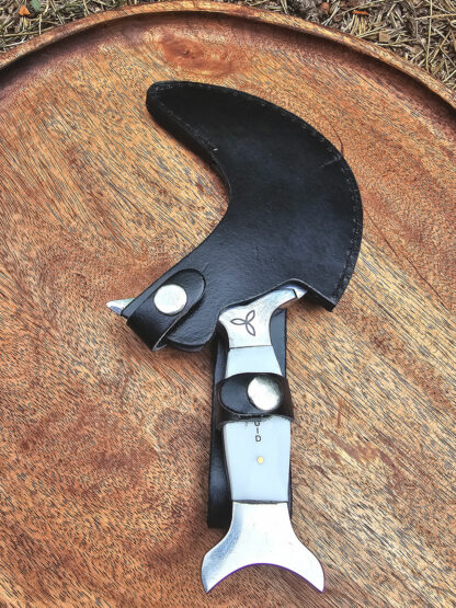 Druidensichel mit Ledereinband